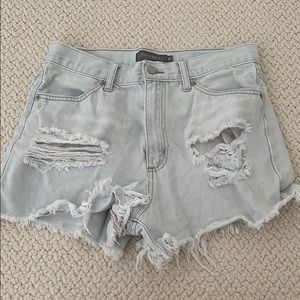Light Wash Jean Shorts